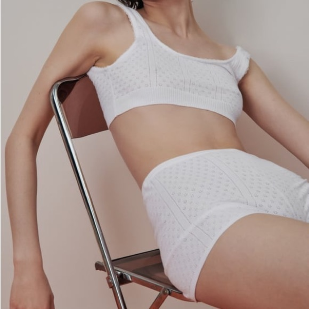 Zara Lace Trim‎ Knit Top